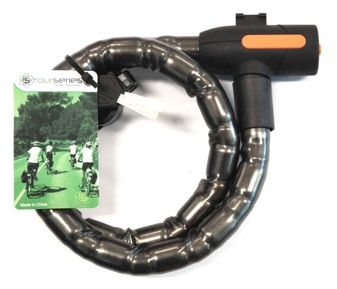 BICYCLE PARTS - LOCK - HEAVY DUTY, ARMOR JOINTED, 25 X 1000MM, W/KEYS