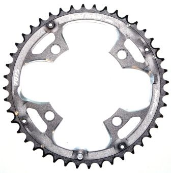 BICYCLE PARTS - CHAIN RING 44T X 104 BCD FOR 8/9 SPEED, CNC, ALLOY, BLACK