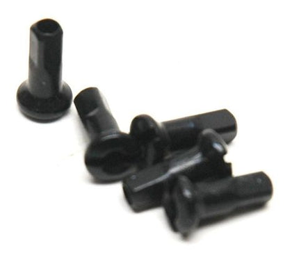 BICYCLE PARTS - NIPPLES 14G ALLOY, 12MM BLACK (GROSS)