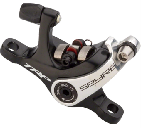 BICYCLE PARTS - TRP SPYRE CABLE ACTUATED DISC BRAKE CALIPER. POST MOUNT. FOR ROAD & CX