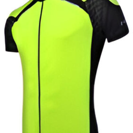 BICYCLE PARTS - YELLOW KIDS JERSEY - FUNKIER FIRENZE SHORT SLEEVE JERSEY, FULL ZIP, YELLOW, SIZE 14