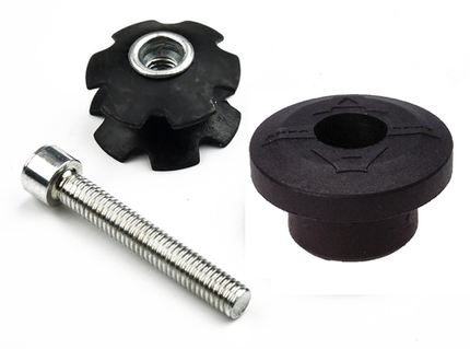 BICYCLE PARTS - HEAD SET TOP, STAR NUT, 1 1/8, PLASTIC TOP CAP