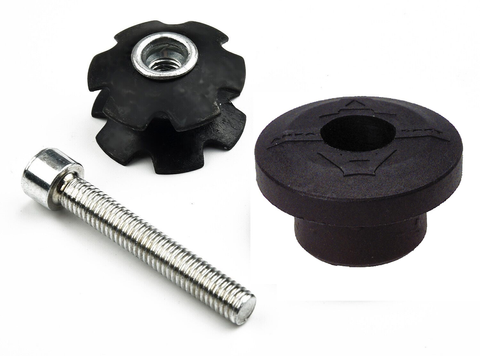 BICYCLE PARTS - HEAD SET TOP, STAR NUT, 1 1/8, PLASTIC TOP CAP