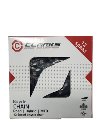 BICYCLE PARTS - CHAIN - 12 SPEED - CLARKS - 136L - MIDNIGHT - E - BIKE - W/CONNECT LINK