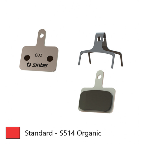 BICYCLE PARTS - BRAKE DISC PADS - MTB & ROAD STANDARD PREMIUM PADS, RED, SHIMANO B TYPE / TRP / TEKTRO COMPATIBLE DEORE BR - M575 | BR - M525 | BR - M515 | BR - T615 ETC QUALITY SINTER PRODUCT MADE IN SLOVENIA