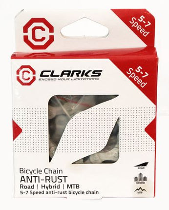 CLARKS SPEED CLARKS 5-7 Speed Bicycle Chain Anti-rust For Road, Hybrid, MTB Cycling Drivetrain With Connect Link
