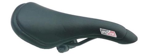 BICYCLE PARTS - SADDLE BMX, 120MM X 265MM, VINYL TOP, ENDZONE, BLACK, QUALITY VELO MANUFACTURED PRODUCT