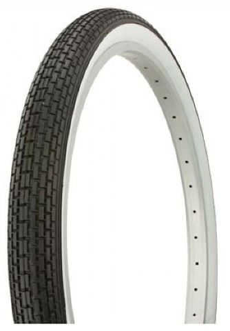 BICYCLE PARTS - TYRE 20 X 1.75 BLACK WITH WHITE WALLS (47 - 406)