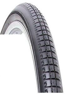BICYCLE PARTS - TYRE 24 X 1.3/8 BLACK BLOCK (37-540) , QUALITY VEE RUBBER TYRE (4838)