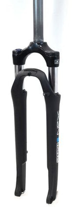BICYCLE PARTS - SR SUNTOUR SUSPENSION FORK 700C, NEX, TRAVEL 63MM, 9MM DROPOUTS, HLO, PRELOAD ADJUST DISC, 1 1/8 STEERER, BLACK 255MM STEERER
