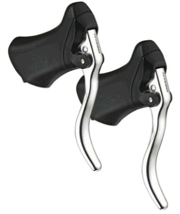 BICYCLE PARTS - TEKTRO BRAKE LEVERS, RL - 340 Q/R AND RETURN SPRING SILVER/BLACK (SOLD IN PAIRS) QUALITY TEKTRO PRODUCT