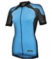 BICYCLE PARTS - ASPECIAL MAKING WAY FOR RANGES JERSEY, WOMENS, FUNKIER , FIRENZE / LT. BLUE, SHORT SLEEVE, FULL ZIP, SMALL