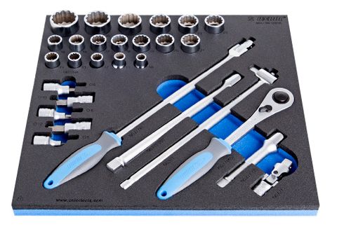 BICYCLE PARTS - UNIOR SET OF SOCKETS 1/2 IN SOS TOOL TRAY 621186 BICYCLE TOOL, 