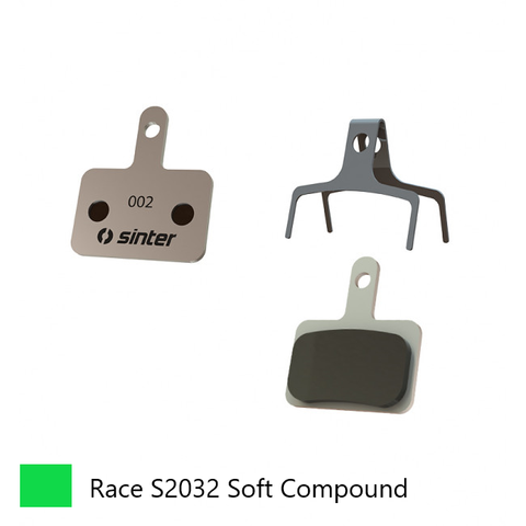 Disc Brake Pads For MTB Road Cycling Bikes With Extra Bite, Green Shimano Compatible, Sintered Material For Premium Race Performance