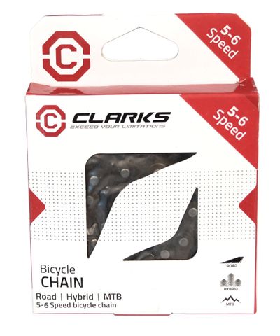 BICYCLE PARTS - CHAIN - 5 - 6 SPEED - CLARKS - BROWN - W/CONNECT LINK