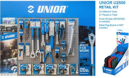 Unior U2500 Retail Kit: 57 Piece Tool Set For Mechanics And DIY Enthusiasts, Comprehensive Maintenance Tools