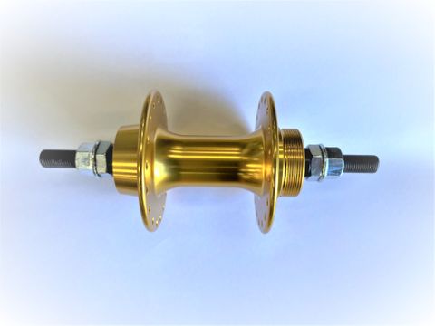 BICYCLE PARTS - HUB REAR BMX ALLOY AXLE 3/8 GOLD 36HOLE 110MM OLD