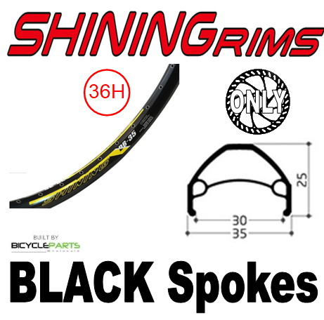 Mach1 26-inch Black Shining DB Bicycle Wheelset With 36H Rim, 8/10 Speed Q/r Hub And 6 Bolt Disc For Cycling Enthusiasts