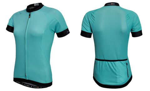 BICYCLE PARTS - MINT JERSEY - FUNKIER PARMA, SHORT SLEEVE FULL ZIP MINT COLOUR WOMENS SMALL