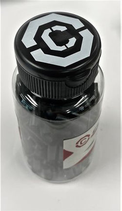 BICYCLE PARTS - BRAKE FERRULES, 5MM NYLON, DISPENSER POT OF 150, BLACK