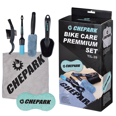 CP59 Chepark Premium Bicycle Brushes Set For Bike Cleaning And Maintenance Tools - Durable Cycling Accessories