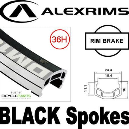 Alex Rims 26 Inch DM18 Bicycle Wheel Black Rim Silver Hub 36H 8-10 Speed Quick Release Rim Brake Cycling Components