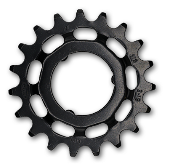 KMC 19T Single Speed Bicycle Sprocket 1/2 X 1/8 For E-bike Coaster Internal Gear Hubs Black Chromoly Steel