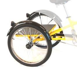 BICYCLE PARTS - WHEEL 24 GOMIER INDUSTRIAL, REAR. ALL SILVER (WITHOUT TYRE OR TUBE)