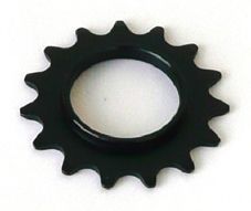 BICYCLE PARTS - FIXED COG - SCREW ON, STEEL, 1/8 X 15T, BLACK