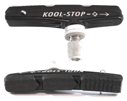 BICYCLE PARTS - BRAKE PADS - KOOL STOP V BRAKE HOLDER WITH ALL - WEATHER, HIGH PERFORMANCE REPLACEABLE BRAKE PADS KSVBHCF2