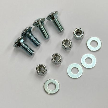BICYCLE PARTS - TRIKE BOLT SET SUIT GOMIER REAR END (4X BOLTS - 4 X WASHERS - 4 X NYLOC NUTS )