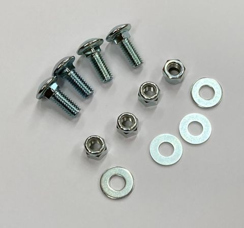 BICYCLE PARTS - TRIKE BOLT SET SUIT GOMIER REAR END (4X BOLTS - 4 X WASHERS - 4 X NYLOC NUTS )