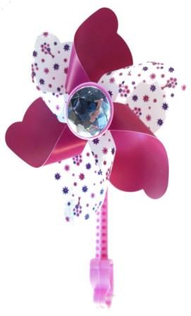 BICYCLE PARTS - KIDS WINDMILL, CLAMPS TO H - BAR, MULTICOLOUR