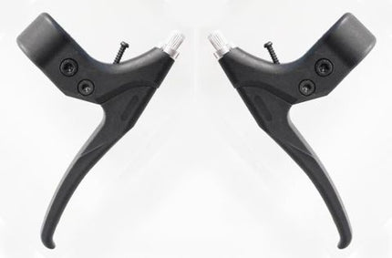 BICYCLE PARTS - BRAKE LEVER - FOR CANTILEVER, RESIN WITH STEEL INSERTS, 4 FINGER TYPE (SOLD IN PAIRS) BLACK