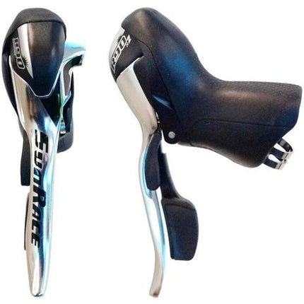 BICYCLE PARTS - STI SHIFTER & BRAKE LEVER COMBO, INDEXED RH9 - LH2 BLACK (LEFT - HAND 2 - SPD)
