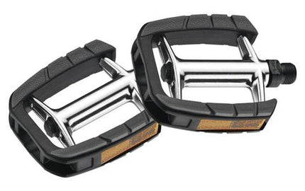 BICYCLE PARTS - PEDALS, COMFORT, ALLOY BODY AND PP BLACK TREAD, SEALED BEARING, 9/16 AXLE, QUALITY VP PRODUCT