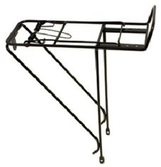 BICYCLE PARTS - CARRIER - REAR CARRIER, FOR 26 BIKES, WITH SPRING BOW & FITTINGS, STEEL, BLACK