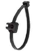 BICYCLE PARTS - BRAKE CABLE CLAMP - FOR CABLES UP TO 6MM, BLACK (BAG OF 2)