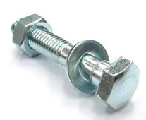 BICYCLE PARTS - BOLT M8, 45MM, WITH WASHER & NUT, STEEL (SOLD INDIVIDUALLY)