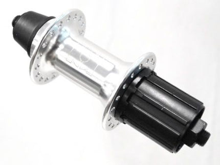 BICYCLE PARTS - HUB, 7/8/9/10 SPEED CASSETTE ALLOY . Q/R SILVER 36H , (135MM OLD) . COMES WITH SPACER , WILL SUIT 8/9/10 WHEN SPACER NOT USED