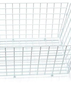 Gomier Rear Wire Basket For 20-24 Inch Tricycles - White Metal Storage Carrier 400x450x300mm, Durable Wire Mesh Cart
