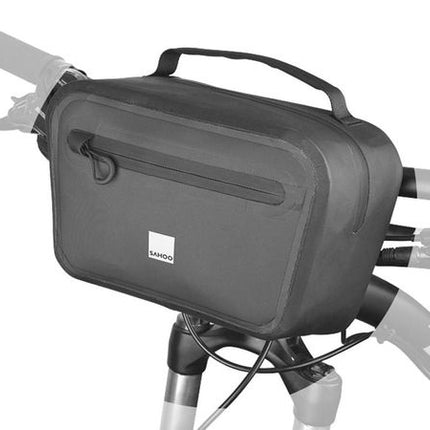 BICYCLE PARTS - SAHOO HANDLE BAR BAG. 2LTR. VELCRO STRAP ATTACH. 24 X 17 X 11CM. PVC MATERIAL 100% W/PROOF