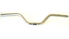 BICYCLE PARTS - HANDLEBAR 25.4MM, 62CM WIDE, 90MM RISE, CP SILVER