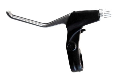 BICYCLE PARTS - BRAKE LEVERS, 3 FINGER TYPE, V - BRAKE BRAKE, SILVER LEVER, BLACK BRACKET (SOLD IN PAIRS)