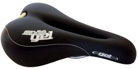 BICYCLE PARTS - SADDLE BLACK, MTB/HYBRID, GEL, PLUSH, O - ZONE CUT OUT, 265MML X 165MMW
