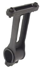 BICYCLE PARTS - CAGE BRACKET, PLASTIC, SEAT POST MOUNT - FOR 25.4 - 31.8MM SEAT POST, BLACK