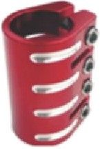 BICYCLE PARTS - SCOOTER CLAMP QUAD 31.8MM , RED