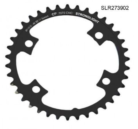 Stronglight 38T CNC 7075 Aluminum Black Road Crankset Chainring For Shimano Di2 11 Speed 110mm BCD 4 Bolt Hole High Performance Cycling