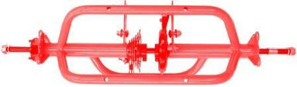 Red 6 Speed Trike Rear Axle Assembly For Cycling - Durable Metal Bike Component For Adult Tricycles