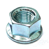 BICYCLE PARTS - AXLE NUT - 3/8 X 26T, FLANGED, (BAG OF 10)